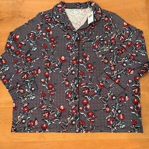 Vera Bradley Women’s 2XL Floral Button Down Pajama Top New With Tags $40 Retail